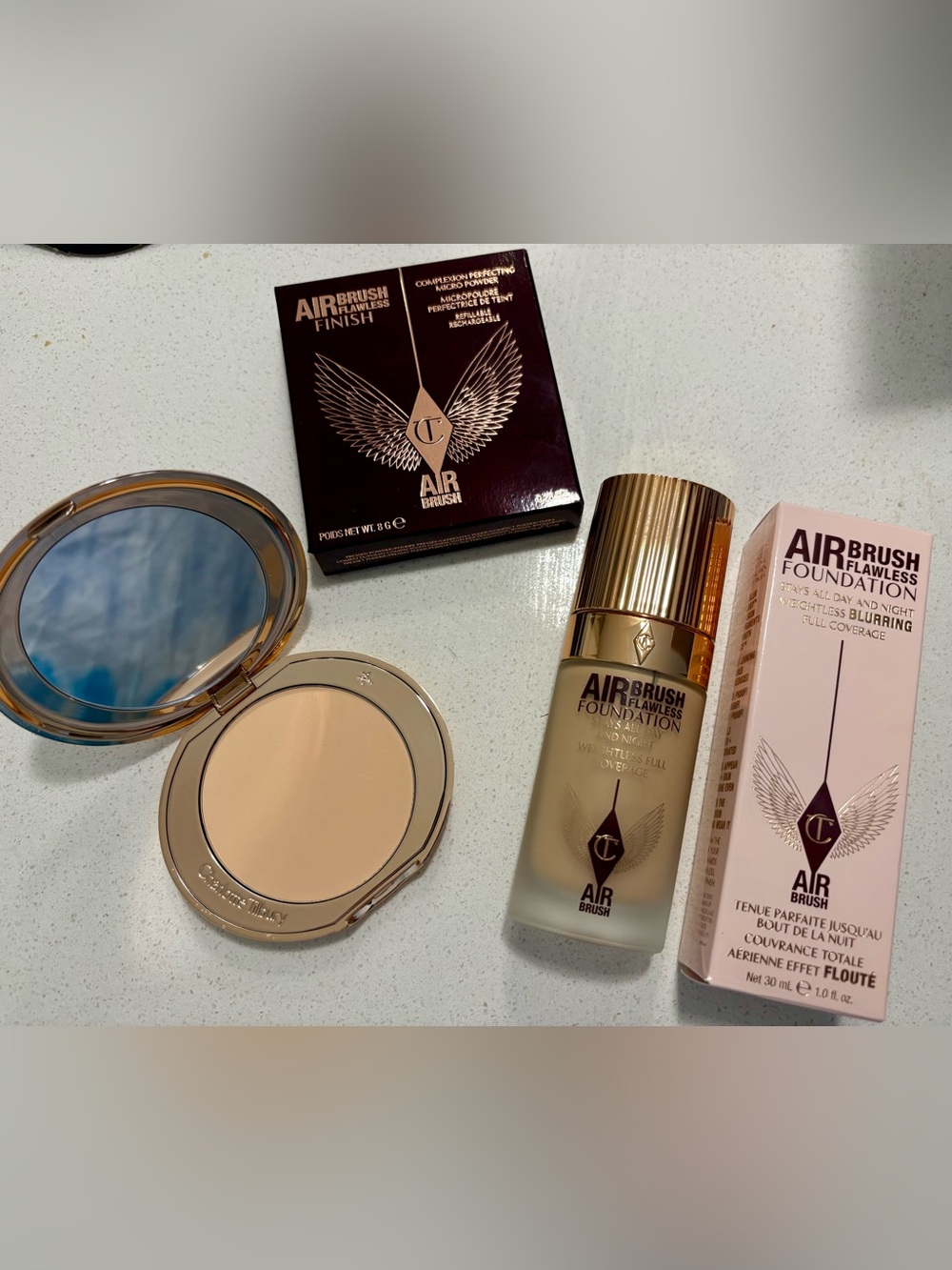 New Charlotte Tilbury Airbrush Flawless Foundation & Powder